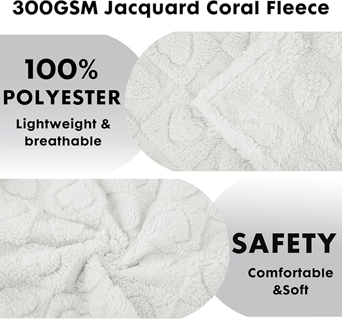 gogobunny Calming Plush Dog Cat Blanket 300GSM Coral Fleece, Ultra-Soft Machine Washable Pet Bedding for Small Medium Dogs Cats Puppies Kittens (Silver, 25x35)