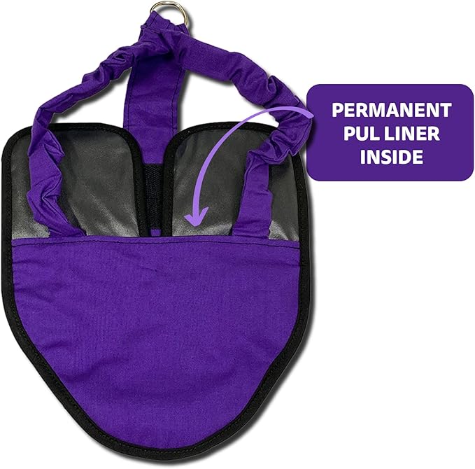 Hen Holster Premium Starter Kit - Bird Diaper, Wrap Around for Hens, Roosters, Ducks - Leak-Proof, Comfortable Bird Harness with Sewn-in Liner, Secure Hook & Loop Closure - Large, Purple