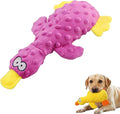 Dog Toys for Aggressive Chewers, 2026 Upgraded Cute Yellow Duck Dog Toys for All Dogs, Indestructible Squeaky Plush Toys with Built-in Squeaker for Boredom Relief (Purple)