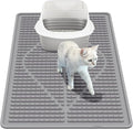 Mofason Rubber Cat Litter Mat - Kitty Litter Box mat - Silicone Litter Trapping Catcher Mat - Cat Supplies & Accessories for Indoor Cats (24" x 15") - Grey