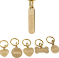 Solid Brass Personalized Dog Tags, Deep Engraved Pet ID Tag for Dogs and Cats, Heavy Duty Extra Thick Custom Name & Phone Number, Never Wear Off, Gift for Pets, 2 Polishing Pads Included (Short)