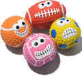 SCHITEC Squeaky Dog Balls, [4 Pack] Cute Interactive Latex Rubber Toys with Squeaker, 2.2'' Soft Bouncy Fetch Ball for Puppy Small Breed Dogs