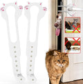 Cat Door Latch Holder,【8 Adjustable Sizes】 Stronger Flex Cat Door Stopper, Keep Door Open 1.5" to 8", Let's Cats in and Keeps Dogs Out of Litter & Food, No Tool Required & No Wall Damage