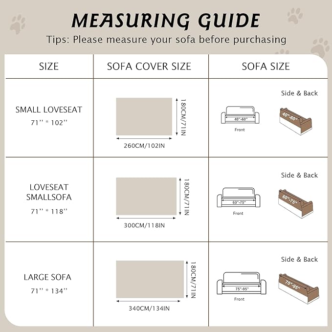 PuTian 100% Waterproof Couch Cover for Dogs - Anti-Scratch Washable Non Slip 2 Cushion Cover Blanket for L Shaped Sectional Recliner Chair Sofa Slipcover for Pet Cats Kids, 71''X102'' Boho Green