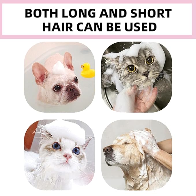 Pet Deshedding Tool for Dogs & Cats Reduces Shedding, Easy-Clean Detachable Comb Ideal for Short Medium Long Fur (pink)