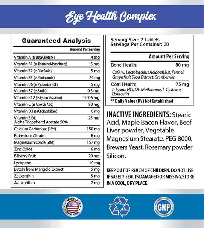 PET SUPPLEMENTS & NUTRITION LLC Dog Bone Health Supplement - Dogs Total Health Control - Immune Support - Hair Skin Nails Oral Eye Health Formula - quercetin Powder for Dogs - 2 Bottles (120 Treats)