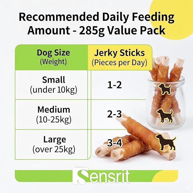 Chicken Wrapped Milk Sticks Dog Treats - 10oz (285g) High Protein Jerky Chews for Dogs - Calcium-Rich Healthy Snacks for All Breeds Training Rewards & Teeth Cleaning