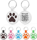 WhoseID QR Code Cat Tag, Modifiable Pet Online Profile, Multiple Emergency Contact, Scannable QR Code, Instant Location Email Alert, Collar Accessories (Small Breeds - 1", White)