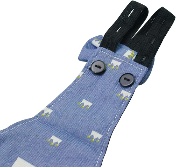 BestParts 2pcs Adjustable Diaper Waterproof Reusable Diapers, Cloth Diaper Wearable Poultry for Farm Pet Goose, Duck, Chicken, Button Adjustable Version (Gray + Blue, M(1.65-3.31pounds), 1, Count)