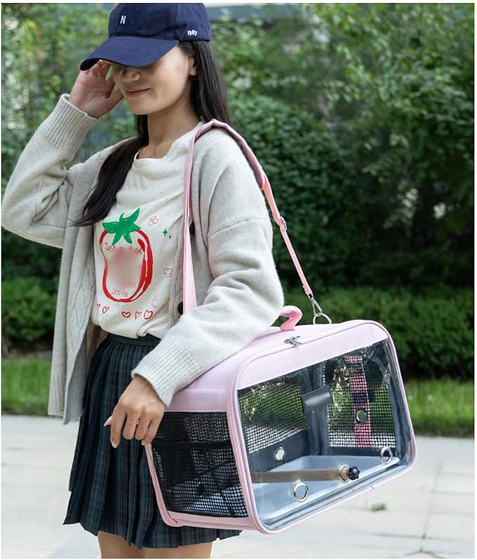 Breathable Small Avian Carrier Backpack Ideal for Short Outings with Built in Food and Water Containers Pet Bird Carrier