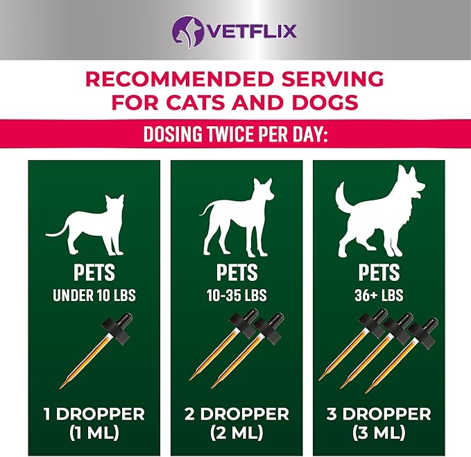 10-in-1 Pet Vitamins for Dogs & Cats - Made in USA - Glucosamine & Multivitamin Supplement - Joint, Immune & Skin Health Support - All Ages & Breeds - 2 Fl Oz
