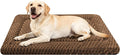 Dog Bed Mat,Reversible & Ultra Soft Kennel Pad-Machine Washable Pet Bed for Dogs & Cats-All-Weather Crate Liner for Crates,Carriers & Travel (Dark Brown, 35" L x 23" W x 1.5" Th)