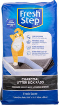 Fresh Step Charcoal Litter Box Pads - Ultra-Absorbent Cat Litter Pads with Activated Carbon for Odor Control, 16.9" x 11.4" - 7 Count