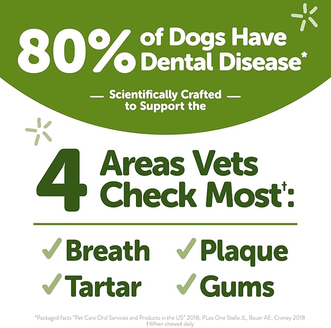Wellness WHIMZEES Freshzees Dog Dental Treat, Soft Chews, Freshens Breath, Extra-Small Size, 14.81 oz Bag, 56 Count