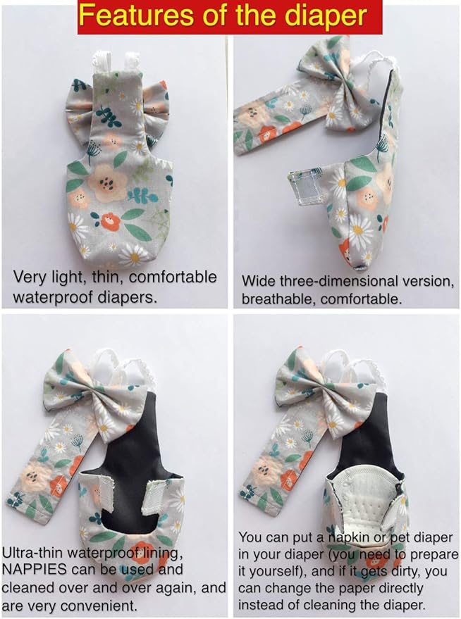 Poultry Diapers - Waterproof, Adjustable, Washable and Reusable for Chicken, Duck and Goose - Poultry Supplies (7XL:2000-2750)