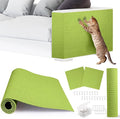 4pack Cat Scratch Couch Furniture and Wall Protector | Adhesive Cat Scratch Pad for Covering Cat Tower, DIY Climbing Cat Scratcher Couch Protector from Cat Claws Scratching (Green)