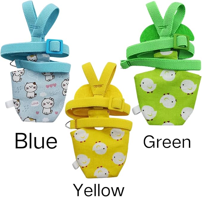 Adjustable Bird Diaper Harness Flight Suit Clothes with 80 Inch Flying Leash Rope for Parrots Conure Cockatiel (Blue,XS)