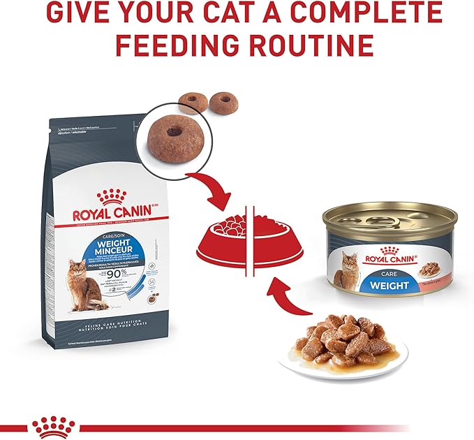 Royal Canin Feline Care Nutrition Weight Care Adult Thin Slices in Gravy Cat Food, 3 oz (Pack of 6)