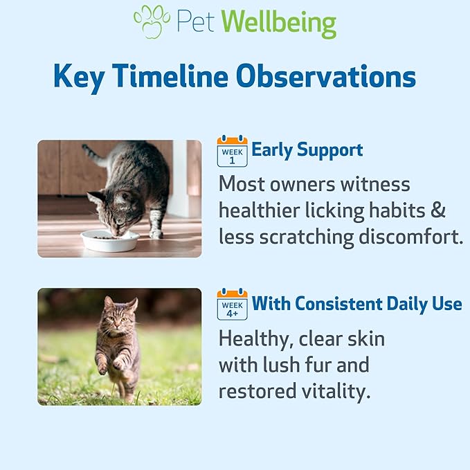 Pet Wellbeing Itch Support Gold for Cats - Occasional Itching, Scratching, and Hot Spots, Environmental and Seasonal Allergies, Dong Quai - Veterinarian-Formulated Herbal Supplement 2 oz (59 ml)