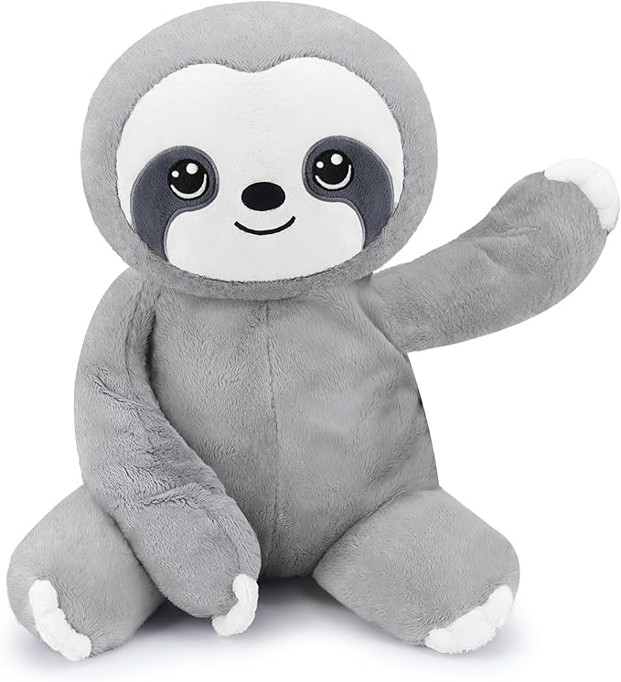 BRICHOEE Weighted Stuffed Animals, 5 lbs Sloth Plush Sensory Weighted Sloth Stuffed Animals, Cute Plush Toy Caliming Plushie Pillow Birthday Gifts for Adults Baby Kids Boys Girls