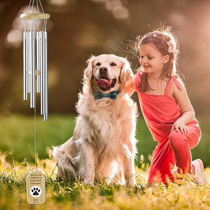 Personalized Pet Memorial Wind Chime, Custom Dog Cat Name Birthday, Loss of Dog Sympathy Reminder Gifts, Customized Thoughtful Sweet Keepsake, Bereavement Gift for Pet Passing Away Funeral