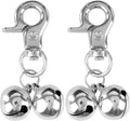 EXPAWLORER Cat Bell 2 Pack - Cat Collar Accessories Bells Loud with Claw Buckle, Pet Jingle Charm Ornament Training Pendant Jewelry, Tracker for Saving Birds, Neck Decoration for Dogs Kitten, Silver