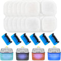 Wonder Creature Cat Water Fountain Filter Replacement, 6/8/6+6/12+12 Pack for Crystal Cat Fountain, 3L/101oz Pet Water Dispenser Filters (6+6 Pack)