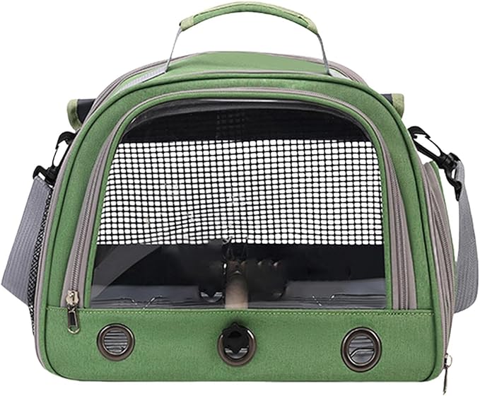 Bird Travel Carrier - Portable Parrot Travel Bag, Bird Carrier Bag, Zippered Multipurpose | Portable Sparrow Case with Shoulder Strap, Parrot Transport Cage for Walking, Sunbathing