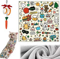 Cat Grooming Wrap for Cutting Nails, 27.6" Anti-Scratch Anti-Escape Cat Holder for Claw Clipping, Self-Adherent Soft Cat Swaddle Wrap for Nail Trimming for Cats & Kittens (2,31.50*31.50 inch)