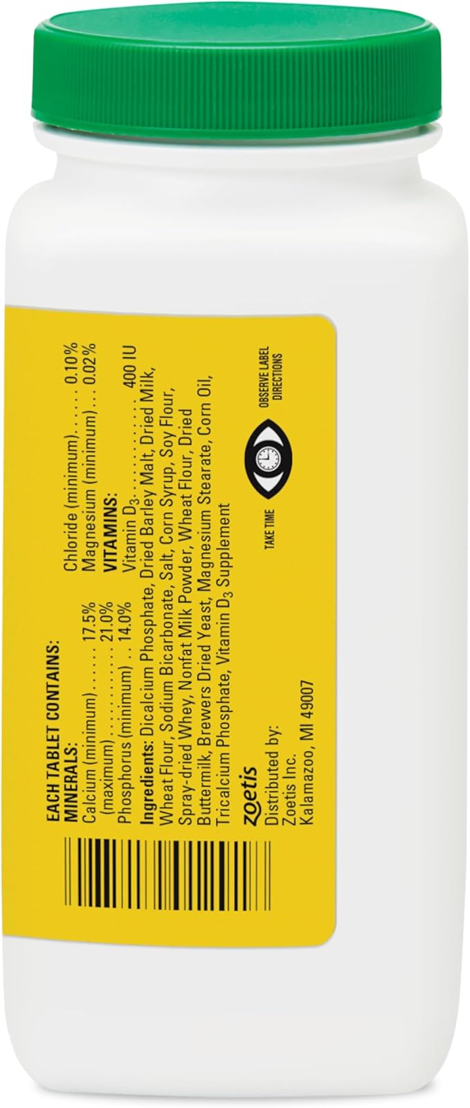Pet-Cal Calcium, Phosphorous, and Vitamin D Supplement for Dogs & Cats, Daily Dietary Support, Palatable Chewable Tablets, 60 Count Bottle