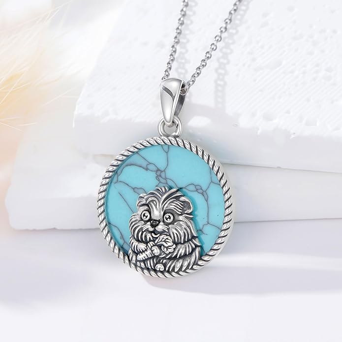 Guinea Pig/Raccoon/Butterfly/Panda/Hummingbird/Giraffe/Rabbit Necklace 925 Sterling Silver Animal Pendant Jewelry Gift for Women Mom