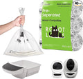 40 Pack Cat Litter Box Robot 5/4/3 Waste Bags, Automatic Litter Box Liners Bags, Tear-free, Sensor-compatible, 9-11 Gallon Capacity