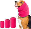 3Pack Dog Calming Hoodie for Small to Large Dogs High Elastic Pet Anxiety Relief Ear Wrap Cat Calming Collar Noise Reduce Protection for Fireworks,Thunder,Force Drying(Small+Medium+Large) (Pink)