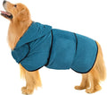 Avont Dog Bathrobe - Super Absorbent Pet Drying Towel Bath Robes After Bath Shower Swim Wet Walk for Puppies -Blue(S)