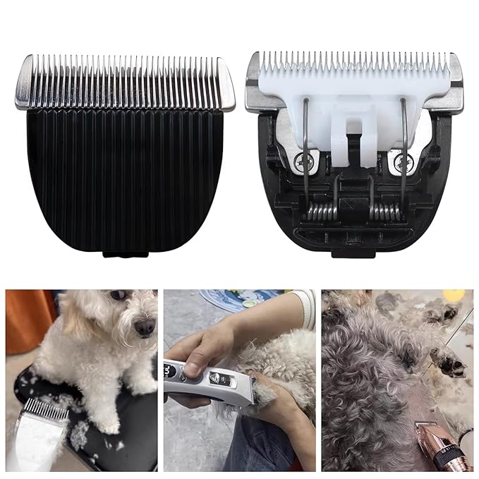 GRABOTE 2Pack Dog Hair Clipper Blade Professional Pet Clippers Replacement Blades Cat Dog Accessory for ONEISALL Dog Clippers, for Low Noise Dog Clipper,