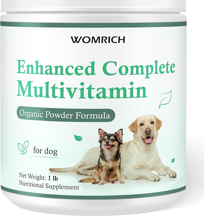 Dog Vitamins and Supplements Probiotics Powder 1LB - Enhanced Complete Multivitamin for Dogs Homemade Dog Food Supplement Supports Immune, Skin & Coat, Digestion with Vitamins, Omega-3, Probiotics