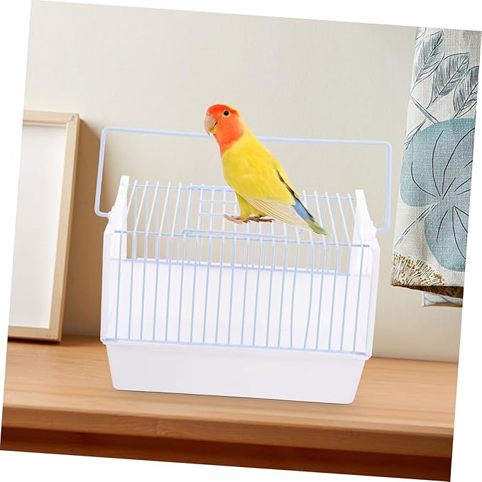 KESYOO 1set Portable Bird Carrier Cage for Travel Lightweight Bird Travel Cage Handle for Parrots and Outdoor Adventures Metal and Design
