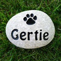 Personalized Pet Memorial Stone - Custom Engraved Natural River Rock with Name & Icon, Handcrafted Pet Loss Gift, Garden or Indoor Angel Pet Remembrance Stone (Style 1)