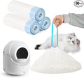Cat Litter Bags 60 Count, 21.65"x11.8" Drawstring Close Litter Box Liners for Automatic Litter Box,Thick Cat Poop Bags,Easy to Clean,Heavy Duty Robot Bag for Self-Cleaning Box