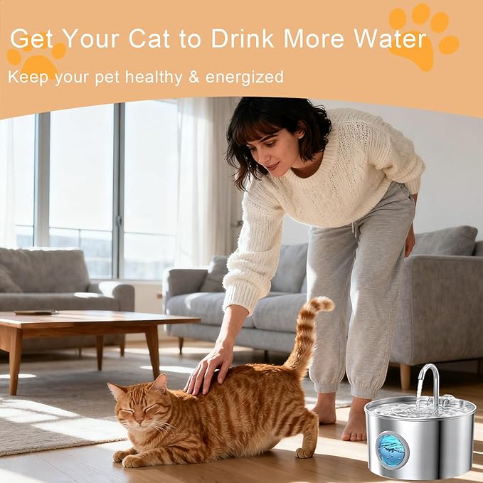 32 Pack Cat Water Fountain Filters,16 Pack Cat Water Fountain Replacement Filters & 16 Pack Pre-Filter Sponges,Fountain Filter Replacement for GIOTOHUN S11 and HOOISE 74oz