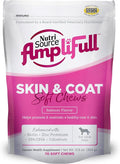 NutriSource AmpliFull Salmon Flavor Skin & Coat Soft Chews for Dogs, Daily Omega-3 Fatty Acids, Zinc & Biotin Supplement for Shiny Coat & Healthy Skin, 70 Chews (1 Pack)