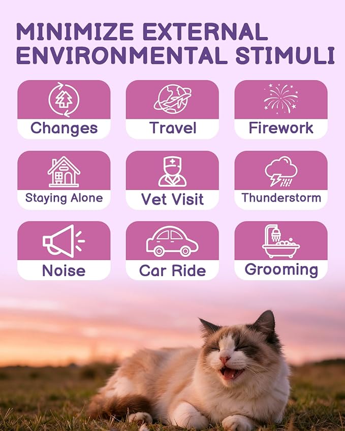 Cat Calming Pheromone Spray - Cat Calming Spray - Reduce Scratching, Fighting, Peeing, Marking - Cat Anxiety & Stress Relief - for Home, Travel, Vet Visits - with Cat Pheromone & Natural Ingredients