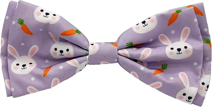 Huxley & Kent Pet Bow Tie for Dogs & Cats - Spring Easter Adjustable Hook & Loop Collar Accessory - Cute & Comfortable for Holidays & Celebrations - Funny Bunny, Large