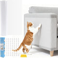 Anti Cat Scratch Furniture Protector - 118in*12in, Clear Couch Guards from Cats Scratch, Sofa Protectors from Pets Scratching, Door Protector from Dog Scratching, Self-Adhesive - 50 Pins
