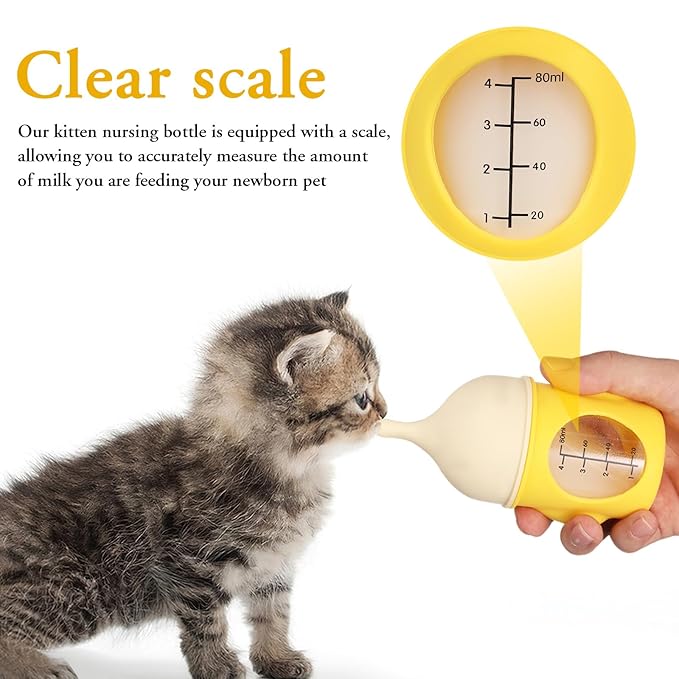 SUPVOX Puppy Bottle 5.12 Inch Nursing Feeding Bottle with Clear Scale and Valve Control for Newborn Puppies and Kittens Reusable Plastic for Puppy Milk Replacement and Kitten Milk Feeding