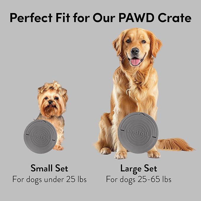 KindTail Pet Bowl Set + Silicone Pet Food Mat - Includes 2 Portable Dog Bowls with Lid & Handle + 1 Waterproof Pet Feeding Mat - Made from Food-Grade, Dishwasher-Safe Materials - BPA & Toxin-Free