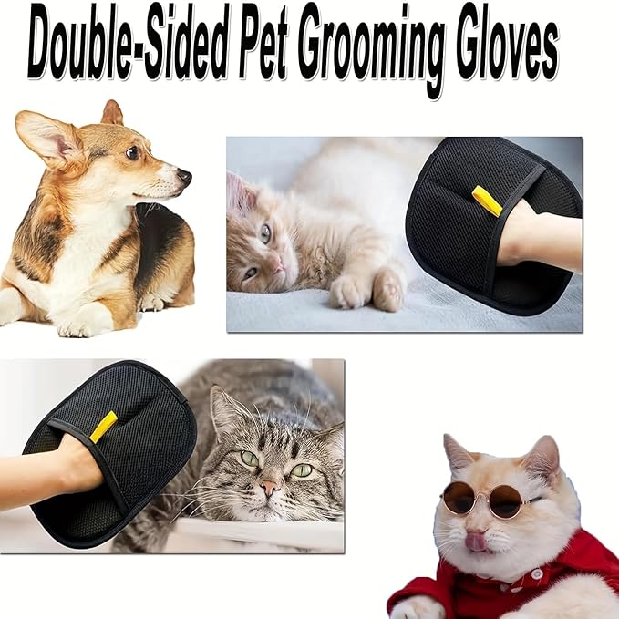 1Pcs Pet Hair Removal Glove Efficient Pet Grooming Gloves Reusable Cat Grooming for Hair Removal