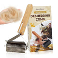 3 in 1 Undercoat Rake for Dogs - Professional Pet Dematting & Deshedding, Efficiently Remove Loose Hair & Matted Fur, Professional Shedding Comb for Indoor & Long Haired Cats Dogs