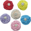 Dog Collar Flower Accessories with Pearls, Decorative Flower Charms for Dog and Cat Collars, Pack of 6