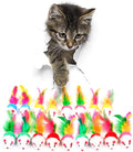 FYNIGO Cat Mouse Toys 17 Pack - Realistic Interactive Plush Hunting Catnip Toys with Feather Tails & Rustle Sound, Fun Kitten & Indoor Cat Toys Set, Best Gift for Cat Lovers